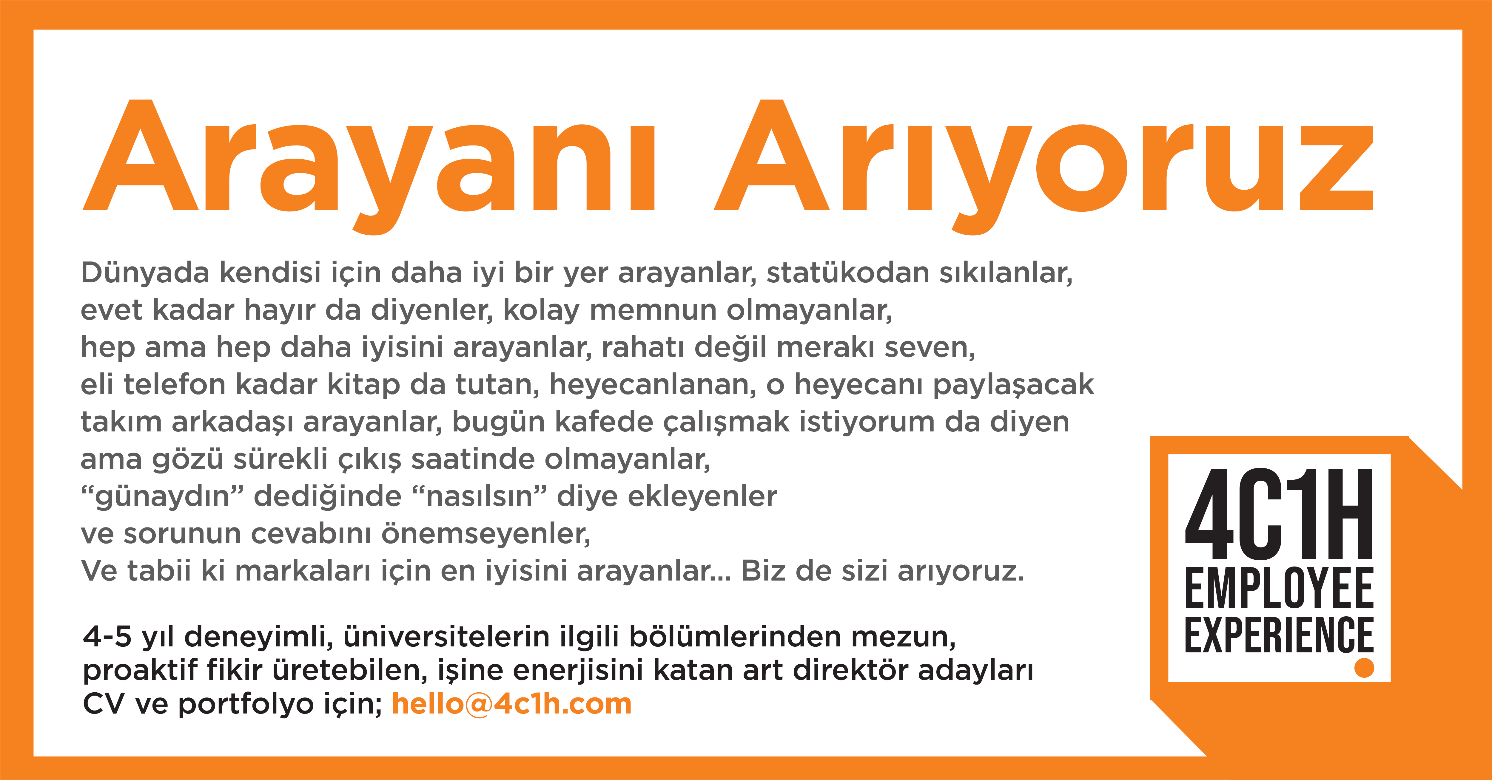 Büyüyen Ekibimize Yeni Art Direktörümüzü Arıyoruz! 