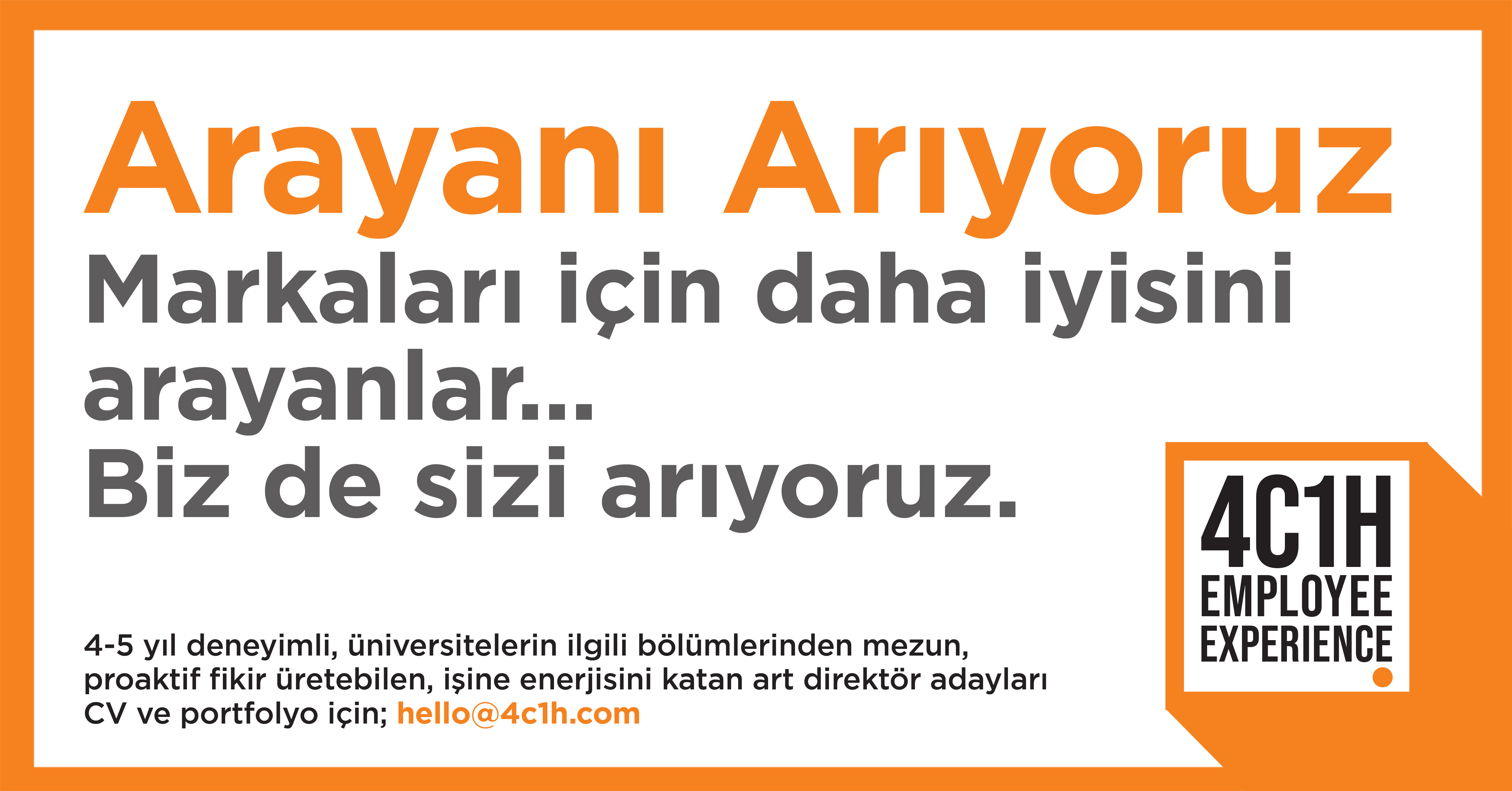 Büyüyen Ekibimize Yeni Art Direktörümüzü Arıyoruz! 